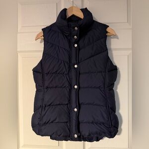 J. Crew Dark Blue Quilted Vest